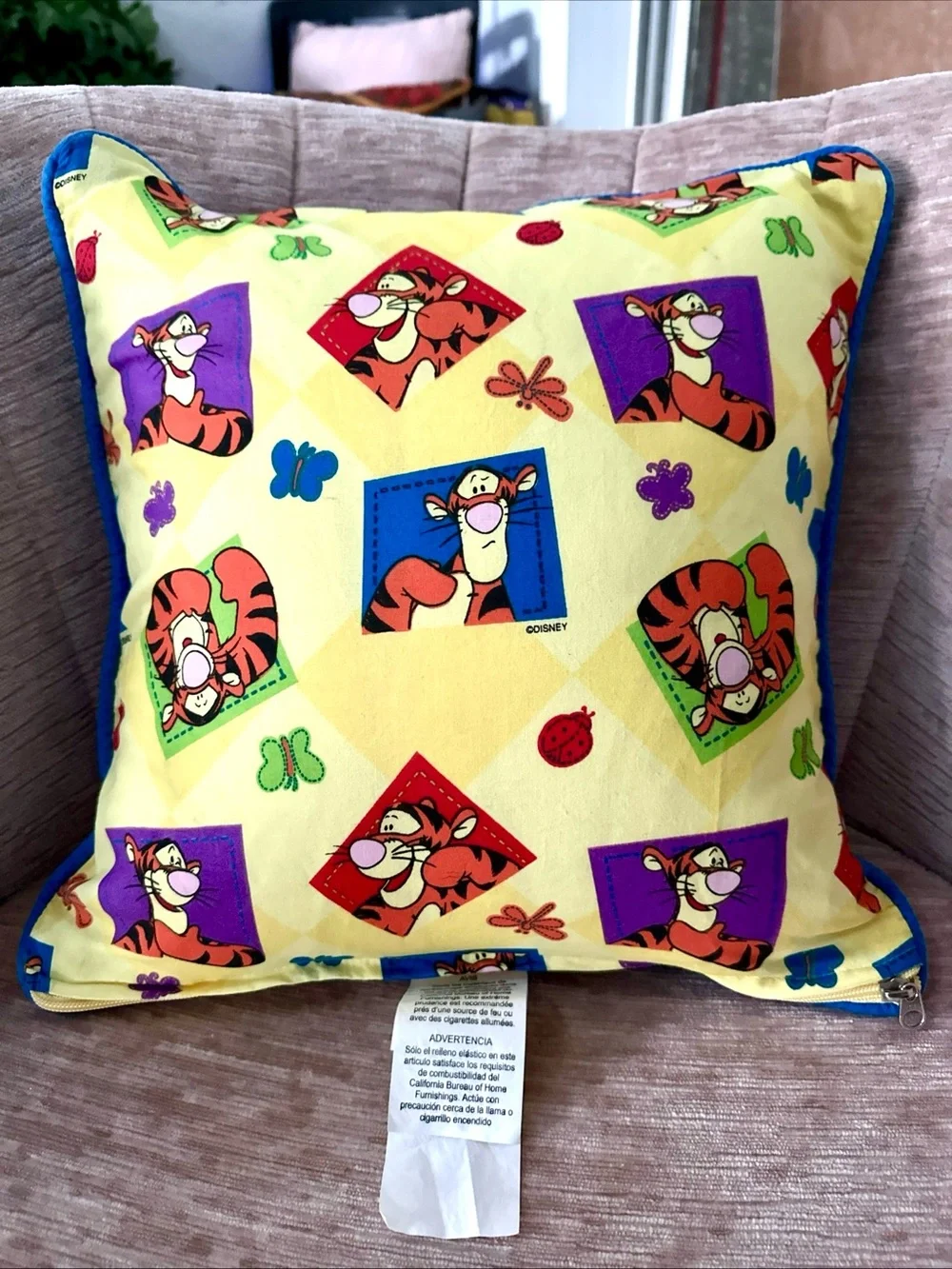 Vintage Disney  Tiger 3-D Quilted Throw Pillow 15